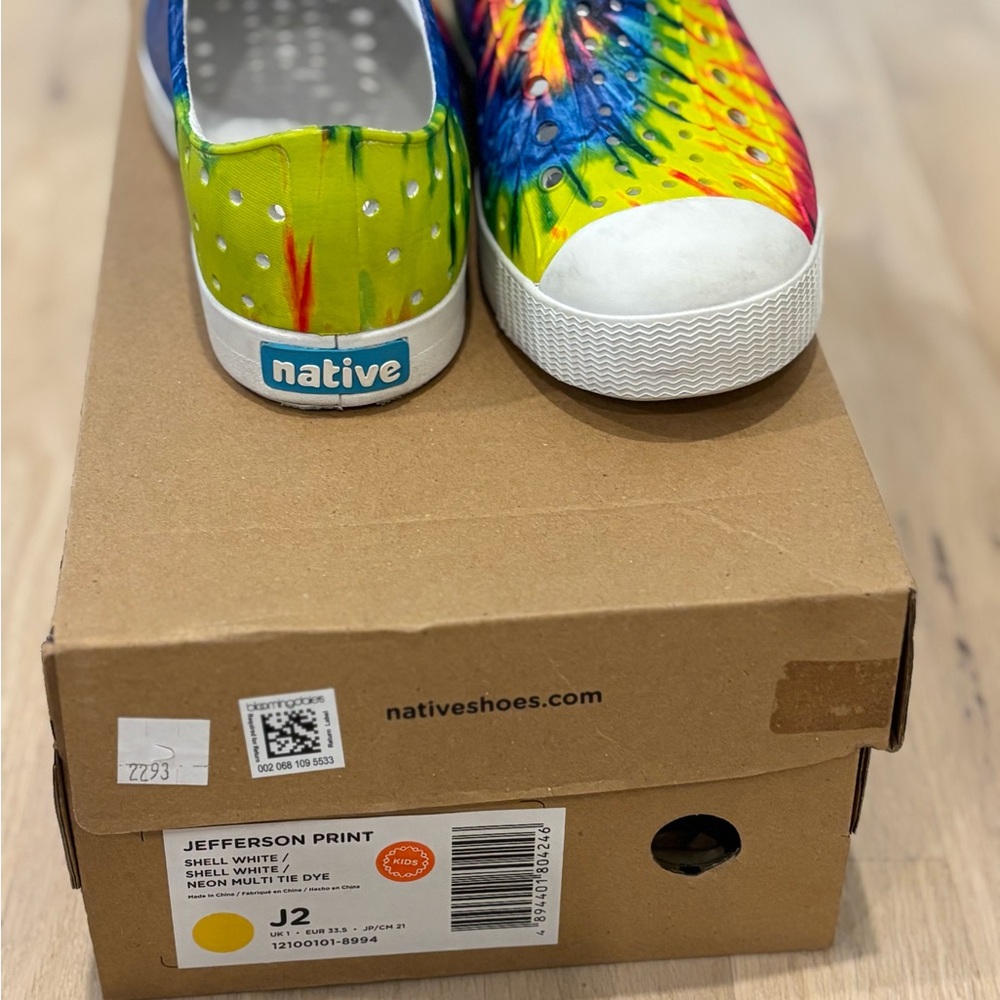 Native Kids Jefferson Print Sneakers - Neon Multicolor